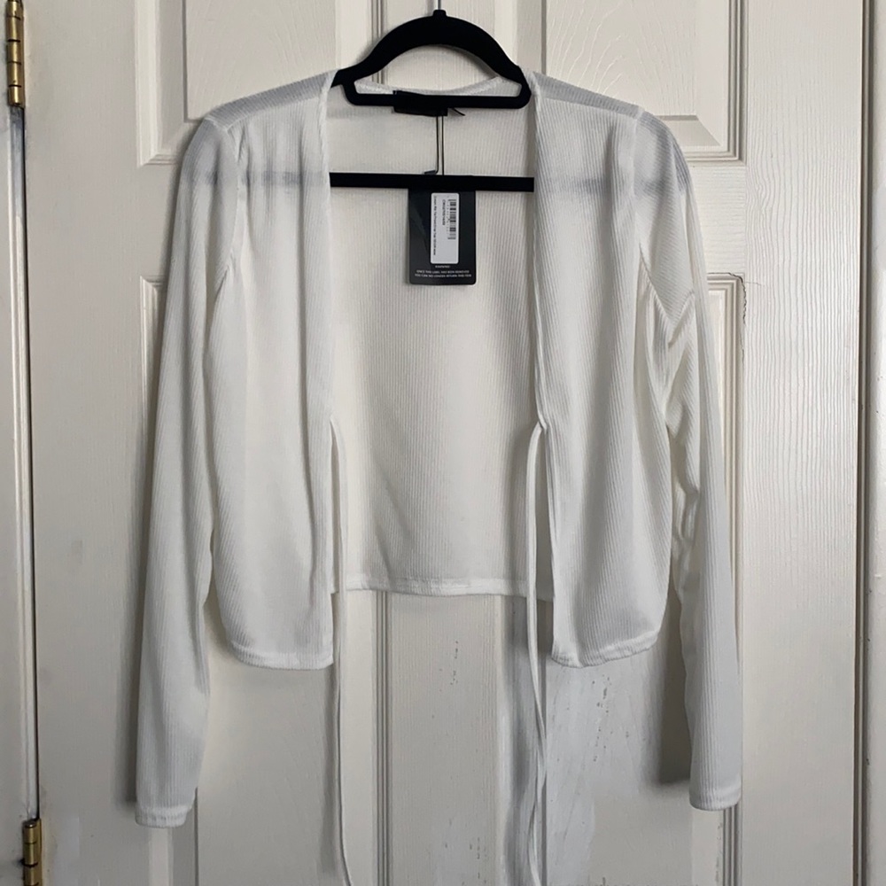 PLT white cardigan
